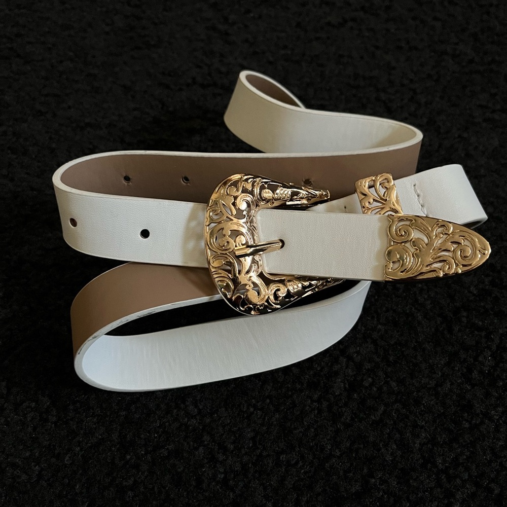 White and Gold Belt, Women's